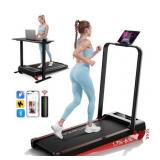 Retails for $289! RHYTHM FUN Treadmill with Handle, Incline Walking Pad for Home, Under Desk Treadmill with Bluetooth, APP, Space Saving
