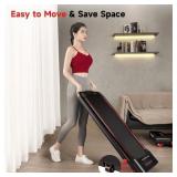 Retails for $289! RHYTHM FUN Treadmill with Handle, Incline Walking Pad for Home, Under Desk Treadmill with Bluetooth, APP, Space Saving