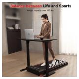 Retails for $289! RHYTHM FUN Treadmill with Handle, Incline Walking Pad for Home, Under Desk Treadmill with Bluetooth, APP, Space Saving