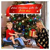 Retails for $150! XJD 12V Electric Wiggle Car Ride On Toy, 2 in 1 Wiggle Car Rechargeable Battery with Anti-Rollover Colorful Light-Emitting Wheel for Toddler Ride On Toys 3 Years and Up (Blue, 12V)