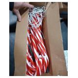COOLWUFAN 24 Pack Christmas Candy Cane Lights, 17 in Outdoor Pathway Markers with Warm White LEDs, Holiday Decorations for Yard, Lawn, Garden, Walkway, Driveway, Christmas Party