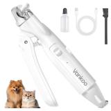 Vankoo 2 in 1 Dog & Cat Nail Clippers & Trimmers with LED Lights, Splash Guard - Pet Hair Trimmer for Around Paws, Ear, Eye,Face, Rump Rechargeable & IPX7 Waterproof Grooming Supplies for Dog, Cat