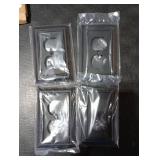 Matte Black Decorative Outlet Covers Wall Plates, Bamboo Fiber Light Switch Covers, Natural Material Electric Receptacle Switch Plate Outlet Cover of various styles (1 Gang Duplex 4 Pack)