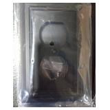 Matte Black Decorative Outlet Covers Wall Plates, Bamboo Fiber Light Switch Covers, Natural Material Electric Receptacle Switch Plate Outlet Cover of various styles (1 Gang Duplex 4 Pack)