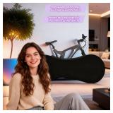 High-Elastic Bike Wheel Covers, Dust-Proof Polyester Storage Bags for 24-26 Wheels, Machine Washable for Indoor/Outdoor Use (Black)