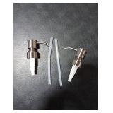 UHEY HOME Soap Dispenser Pump Replacement 304 Stainless Steel for Regular Mouth Bottle for Standard 28/400 Thread Size Kitchen Bathroom Lotion Refill Dispenser 2 Pack(Brushed Nickel)