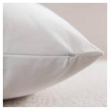 DEZENE Lumbar Pillow Covers 12x20 Ivory White: Pack of 2 Cozy Soft Velvet Rectangular Modern Luxury Decorative Throw Pillow Cases for Sofa Couch Living Room Bed Home Decor