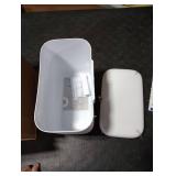 Compost Bin Kitchen for Countertop or Under Sink, 2.6 Gallon Hanging Small Trash Can with Lid, Garbage Can for Cabinet Door, Indoor/outdoor Food Waste Bin for Kitchen, Bathroom, RV, Office, White