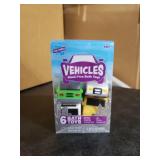 Tub Works Vehicles Bath Cars Mold Free Bath Toys, MultiPack | Sealed, No Hole Bath Toys Design Keeps Moisture Out | Soft, Squeezable & Float on Water | Fun Baby & Toddler Bath Toys | City Car 