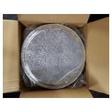 Roponan MultiPack Serving Platters 12in, Disposable Aluminum Foil Serving Trays for Parties, Silver Embossed Foil Serving Dishes/Plates for Vegetable, Fruit, Slices of Cake, Cookies