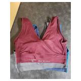 Caramel Cantina 4 Pack Nursing Maternity Womens Sleep Comfort Bralette Bra (Small, Dark Winter)