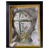QIFU Hand Painted Faberge Egg Style Decorative Enamel Trinket Box Unique Gift for Family