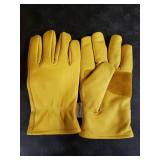 toolant Slip-On Winter Leather Work Gloves for Men, 100% Grain Cowhide with Water Resistance, Warm Thinsulate Lining, Easy to Match and Wear, Durable Insulated Gloves for Cold Weather, Size Large