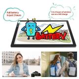 Rechargeable A4 Light Pad - Stepless Dimmable 6 Levels Brightness Tracing Light Box, Diamond Painting Light Board with Top Clip, Battery Powered Portable Light Pad for Weeding Vinyl Tracing