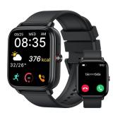 Smart Watch for Men Women (Answer/Make Calls),1.83 HD Touchscreen Fitness Tracker, 480Hrs Playtime,112+ Sports Modes,Fitness & Sleep Tracker,Health,Fitness Watch for Android/iOS,IP68 Waterproof,Black