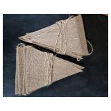 LaRibbons Multi PCS Triangle Burlap Banner, 5x7.5 inches 20.5ft Burlap Pennant Banner Flags for Party, Baby Shower Birthday Wedding Graduation Christmas