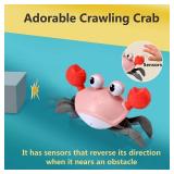 control future Baby Girl Toys Tummy Time: Pink Crawling Crab Babies Montessori Toy Learning 36 Months 3 Year Old Birthday Infant Girls Valentines Gifts Stuff 0 1 2 Essentials