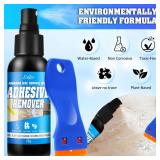 Adhesive Remover - 3.5oz*2 Surface Safe Rapid Glue Remover with Scraper, Sticker Remover for Cars, Windows, Walls, Efficiently Remove Sticky Residues, Labels, Tape, Gum, Bandages, Adhesives, Wax
