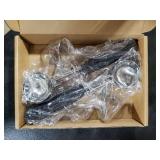 Reallnaive 2 Pcs Release Cookie Scoops Ice Cream Scooper with Trigger Release Portion Scoop Stainless Steel for Portion Control, Baking Food, Cookie Dough, Cupcake Batter (1 oz,Black)