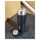 Smart Water Bottle Stainless Steel Vacuum Flask,Travel Mug with Smart LCD Touch Screen, Keep Hot Or Cold, Car Portable Travel Tea Coffee Vacuum Thermo Cup,Insulated Water Bottle (Black)
