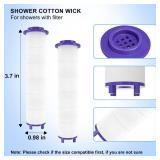12 Pieces Hydro Jet Shower Head Filter, High Pressure Handheld Vortex Turbo Fan Shower Heads Filter
