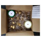 KaKaPops Bulk Pieces Christmas Booze Balls, Christmas Tree Hanging Ornaments Clear Plastic Fillable Bulbs Pendant Ball with Screw Caps and Ribbons for Christmas Home Party Decor