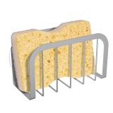 HLOOL Sponge Holder for Kitchen Sink, Kitchen Sponge Holder, Sink Caddy for Sponges, Scrubbers, Soap(Silver)