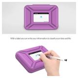 ORICO External Hard Drive Case for 3.5 Inch HDD/SSD 4 Packs Portable Hard Drive Carrying Protective Storage Box Anti-Static and Shockproof (Multicolor)-PHX5C
