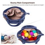 MYBAGZING Crochet Bag and Tote - Corduroy Yarn Bag - Yarn Holder for Crocheting - Crochet Storage Bag for Crochet Hooks, Crochet Accessories, Knitting Bag for Crochet Lovers, Mother