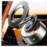 LISEN SuctionPro Phone Holder for Car Auto Vacuum 3.0, Magnetic Phone Holder with Suction Cup, Car Mount for Magsafe Universal Car Accessories Gifts for Men Women for iPhone 17 Pro Max Air 16 15 14