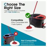 4 Pack Mop Head Replacement Compatible with O Cedar Triangle Swivel Mops,Spin Mop Replacement Head 100% Microfiber,Deep Cleaning,EPSUNORISE Compatible with O Cedar Mops(White)