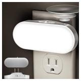 DORESshop Led Night Light, Plug into Wall, [2 Pack] with Dusk to Dawn Sensor, 1W 5000K Dimmable Night Light from 0LM to 100LM for Bathroom Hallway Bedroom Kids Room Stairway