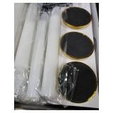 Kithouse 6 Set Christmas Window Candles Lights with Timer Battery Operated Electric LED Taper Candles Flameless for Windows, Gold Candle Holders, Suction Cups &12 PCS Battery Included (6 Set)