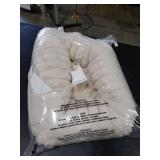 Bedsure Cat beds for Indoor Cats - Donut Dog Beds for Small Dogs with Corduroy Fleece & Anti Slip Bottom, Faux Fur Pet Beds with Washable Removable Cover, Cream, 20x20x6 inches