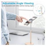 OMOTON Cell Phone Stand, Angle Height Adjustable Phone Stand, Aluminum Desktop Phone Holder Dock Stand for Desk, Compatible with iPhone 17 Pro Max, All Smartphones and Tablets(4-11