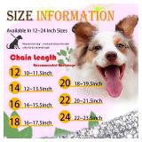 Suavifurri Diamond Dog Collar Bling Full Rhinestone Sparkly Magnetic Closure Wedding Pet Necklace for Small Dogs 12 inch