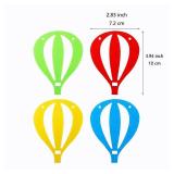 FAZHBARY 2 Pack Colorful Hot Air Balloon Garland Felt Banner Hot Air Balloon Party Sky Theme Wall Decorations