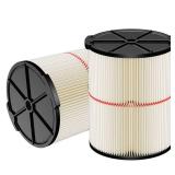 2Pack Replacement Filter For Craftsman CMXZVBE38754 Red Stripe General Purpose Wet Dry Vac Replacement Filter Fit for 5 to 20 Gallon Shop Vacuums Part #009-38754
