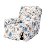 FUANGUI Recliner Chair Cover 4-Pieces Lazyboy Cover for Recliner Chair with Storage Pockets Furniture Protector for Living Room, Jacquard Sofa Slipcover for Kids, Pets, Dog and Cat, 23