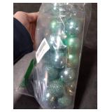 Emopeak 24Pcs Mini Christmas Balls Ornaments for Xmas Tree - 1.57 Inch Small Shatterproof Christmas Tree Decorations Hanging Ball for Holiday Wedding Party Decoration Teal
