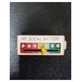 My Social Battery Pin for Shirts, Jackets, Suspenders