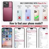 Vinich for iPhone 16 Pro Wallet Case with Card Holder, RFID Blocking Credit Slots Kickstand Shockproof Phone Cover Fit for iPhone 16 Pro 6.3 Wine Red