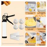 EooUooIP Churro Maker Machine Kit, Large & Durable 15 Churro Gun with Hollow Churro Disc, Maquina Para Hacer Churros, Churreras Para Churros, Churro Maker Machine, Cookie Press, Gifts for Christmas