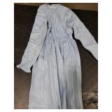 Big Girl Winter Pleated Hem Cable Knit Ruffle Cuff Dresses Elastic Waist Midi Outfit Sweater Dress Light Blue 10 Years