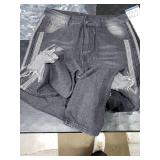 Lafaguw Baggy Jeans for Woman Girls Star Patchwork High Waist Cute Jeans Streetwear Loose Pants Grunge Emo Clothing (Black-L)