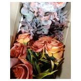 Dahey Centerpiece Table Decorations for Dining Room Farmhouse Living Room Fall Table Centerpieces Decor Wood Tray with 3 Artificial Flowers and 2 Eucalyptus for Kitchen Table, Orange