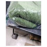 DEXI Bathroom Rug Non Slip, Washable Bath Mat Absorbent, Soft Microfiber Bathmat Monstera Deliciosa Embossed Leaf Carpet for Shower Floor, Square 31x31,Green