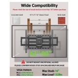 USX Mount Full Motion TV Wall Mount for Most 42-90 inch Flat Screen/LED/4K, TV Mount Bracket Dual Swivel Articulating Tilt 6 Arms, Max 16 Wood Studs, VESA 600x400mm, Holds up to 132lbs