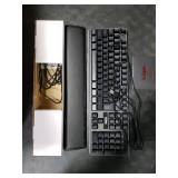 RedThunder K10 Wired Gaming Keyboard and Mouse and Wrist Rest Combo, RGB Backlit, Mechanical Feel Anti-ghosting Keyboard + 7D 7200 DPI Mice+Soft Leather Wrist Rest 3 in 1 PC Gamer Accessories(Black)