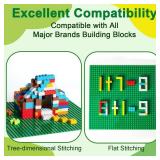 Husfunov 8 Pack Classic Baseplates, Building Plates for Building Bricks, Compatible with All Major Brands and Activity Table-Baseplate 10 x 10, Age 3 and up, Green
